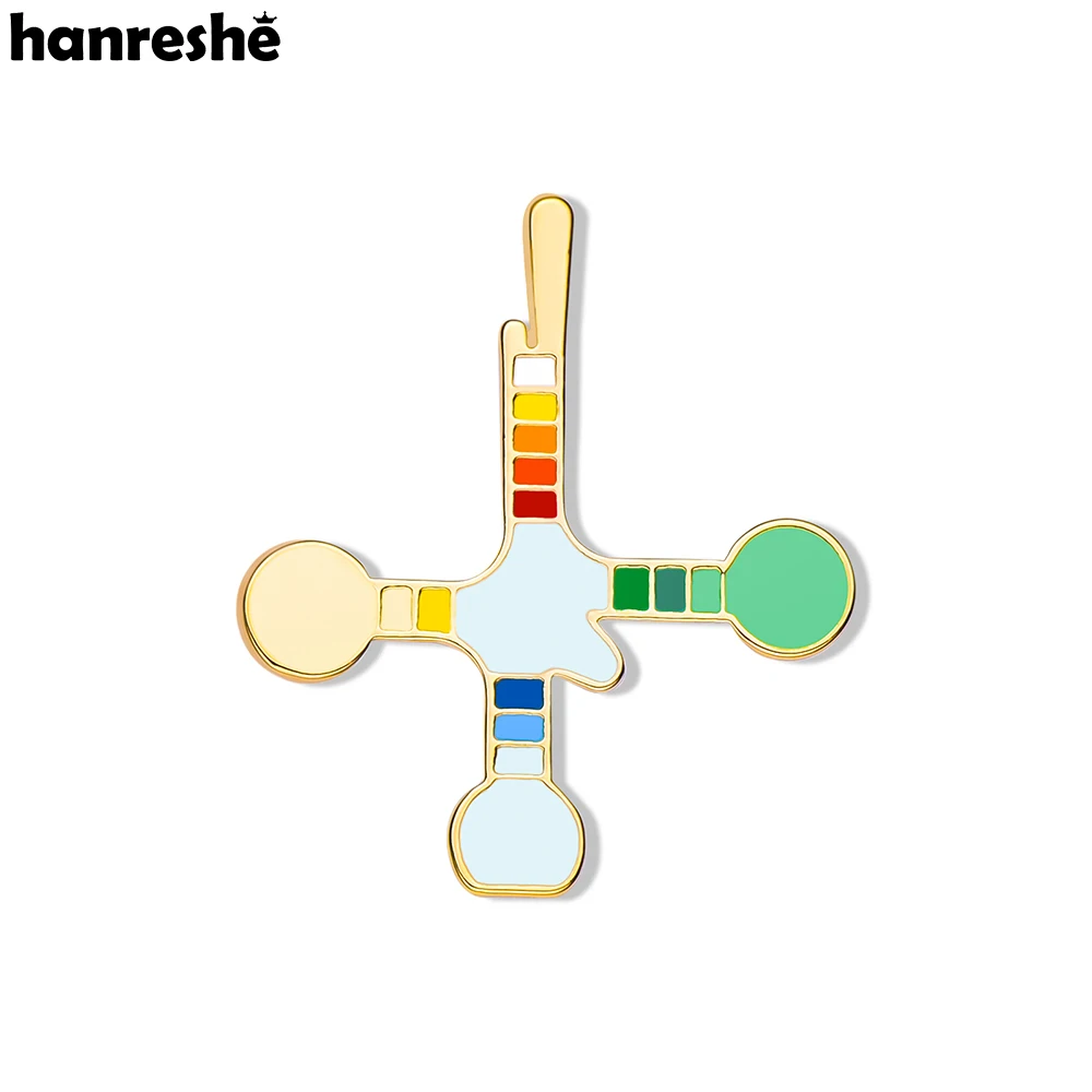 Hanreshe 생화학 RNA에나멜 브로치, 생물학 의료 옷깃 배낭 배지 셀 핀, 생물 학자 의사 학생용 쥬얼리 