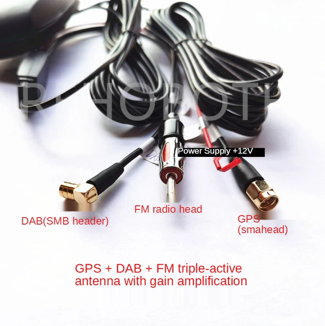 Antena DAB + GPS + FM para coche, antena DAB de montaje en techo superior  amplificada, impermeable, a prueba de polvo, accesorios universales para  coche - AliExpress