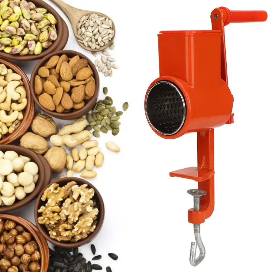 Cereal Mill Hand Crank Hand Grinder Milling Machine Made of Aluminium Alloy for Nuts Grain Corn Wheat Oats 