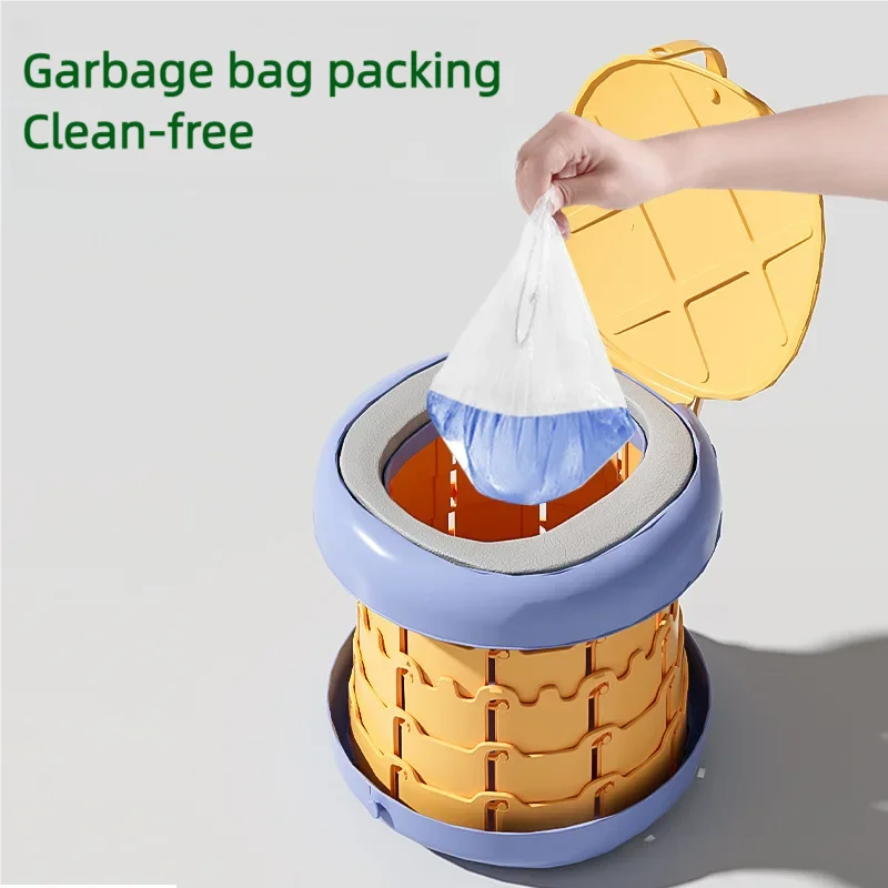 Potty Training Seat Children's Portable Collapsible Toilet Foldable Furniture For Toddler Outdoor Anti-slip Chair Clean Easily 3
