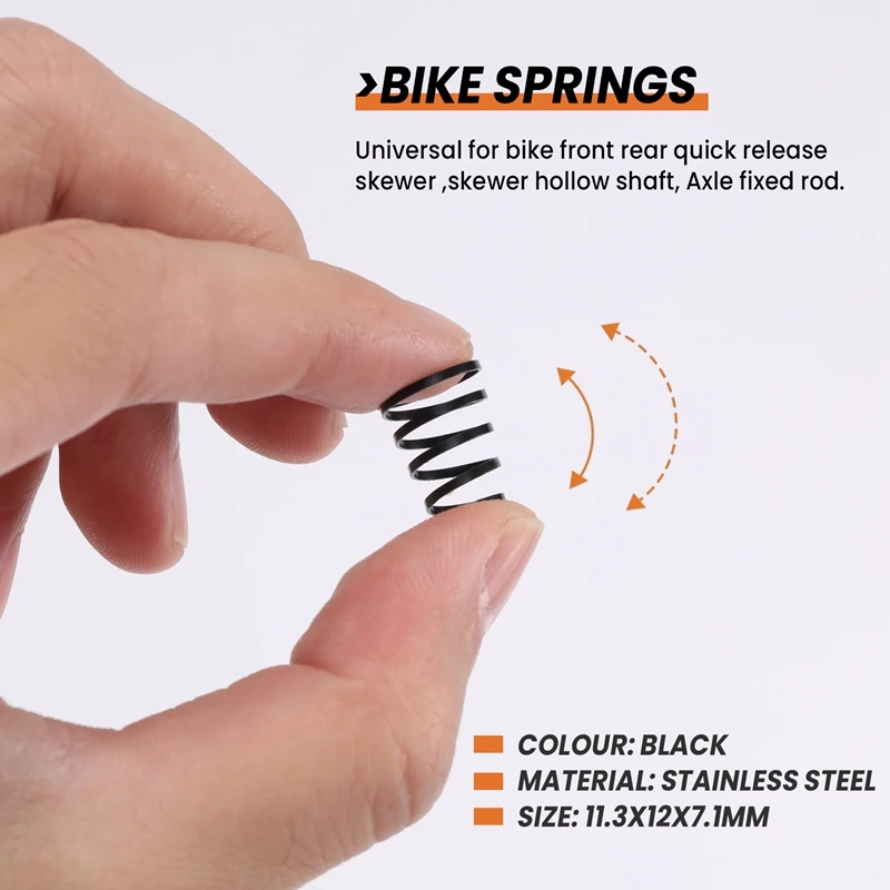 10 Ressorts Universels Pour Tige De Roue De Vélo - En Acier Inoxydable, Dimensions 11.3x12x7.1 Mm