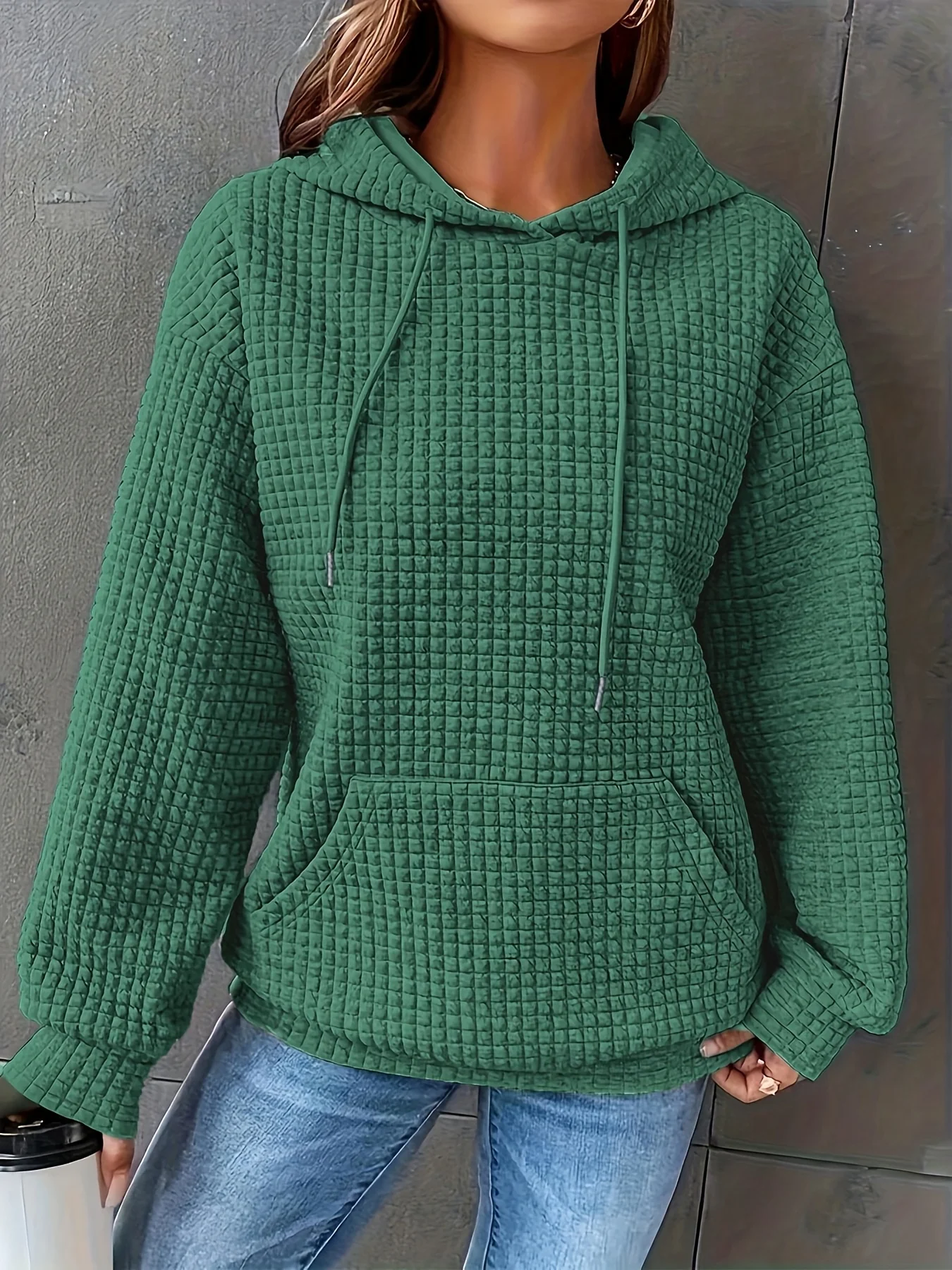 Women’s Textured Pullover Hoodie - Image 6
