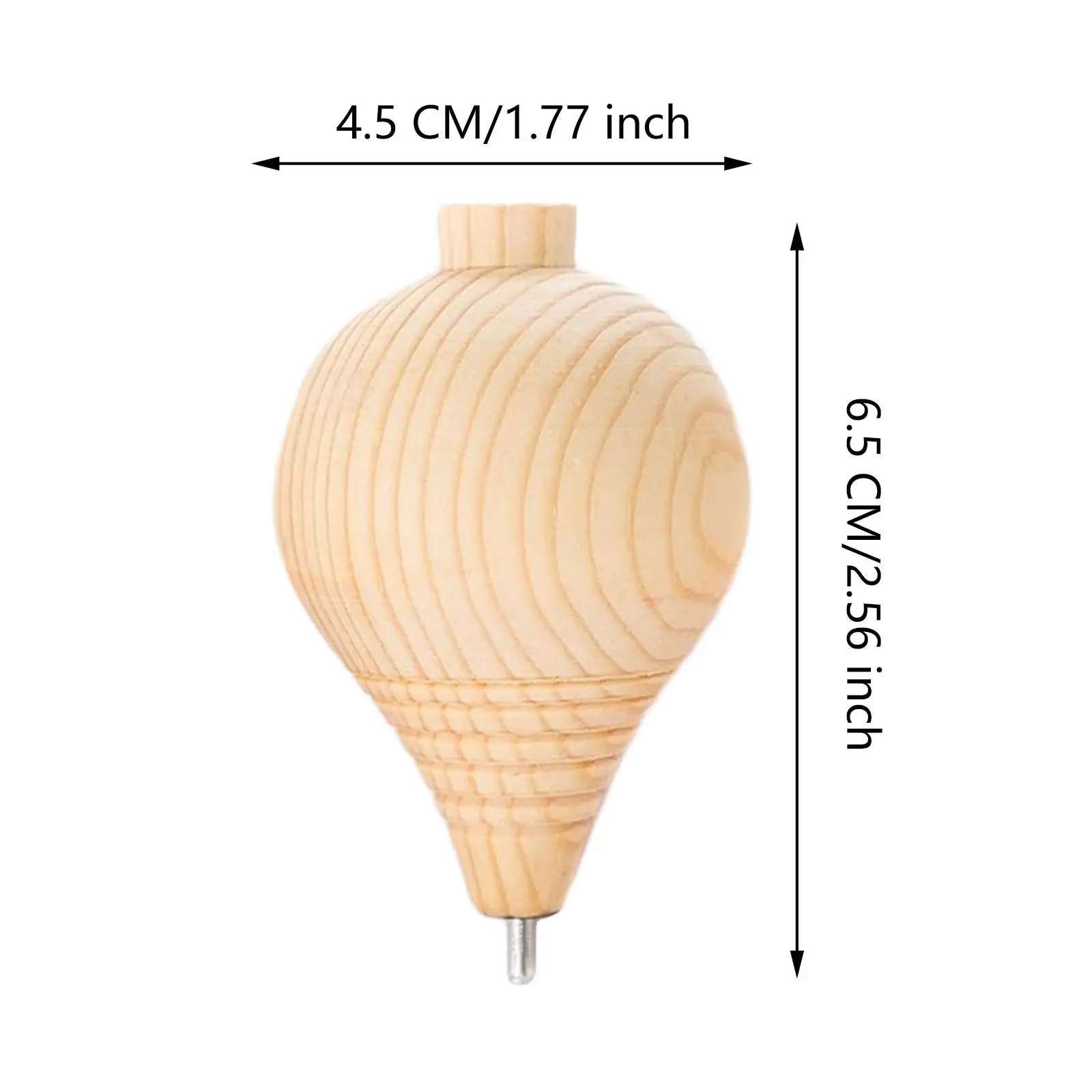 Trompos Tops Hand Carved DIY Unpainted Wood Tops with Point for Children Kids Intermediates Gift 3Pcs spinning top toy battle top toy battle tops