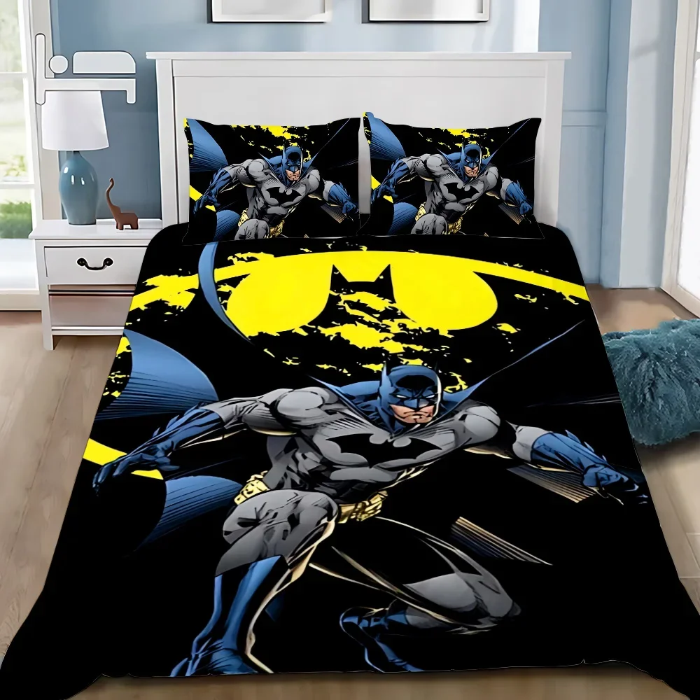 Batman Superhero Duvet Cover & Pillowcase Bedding Set 2