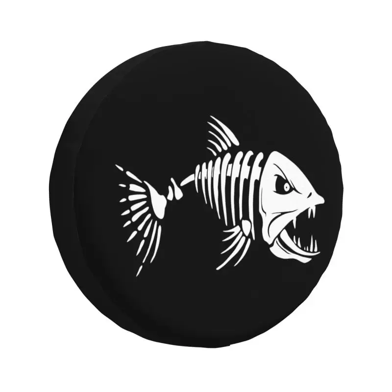 

Fish Bone Fishing Skeleton Tire Cover 4WD 4x4 SUV Spare Wheel Protector for Mitsubishi Pajero 14" 15" 16" 17" Inch