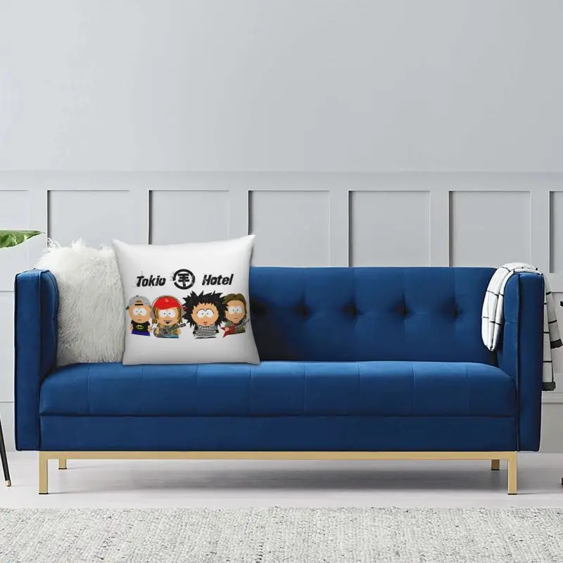 Custom Cartoon Tokio Hotel Rock Band Modern Throw Pillow Covers Cushion Cover 5