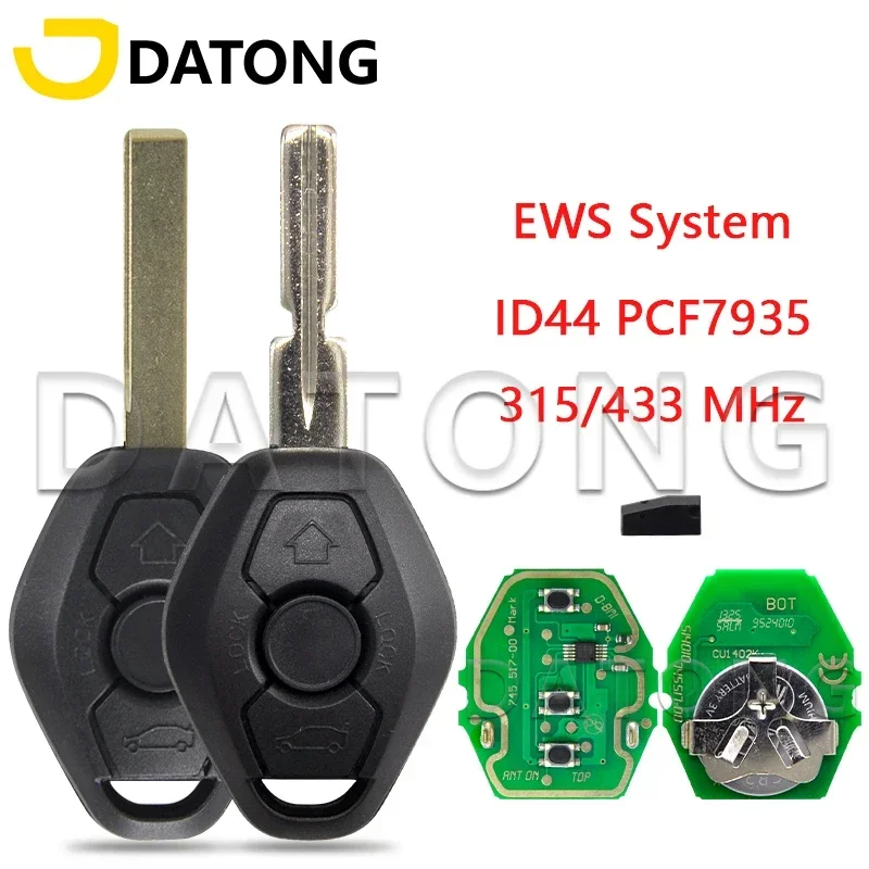 

World For BMW EWS System Z1 Z2 Z3 Z5 1 3 5 7 Series Datong 315 Mhz ID44 PCF7935 Chip Auto Smart Remote Control Replace Car Key