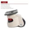 4 Pcs Retractable Leveling Casters Industrial Machine Swivel Caster Castor Wheel for Office Chair Trolley 220lbs Capacity GD-40F 6