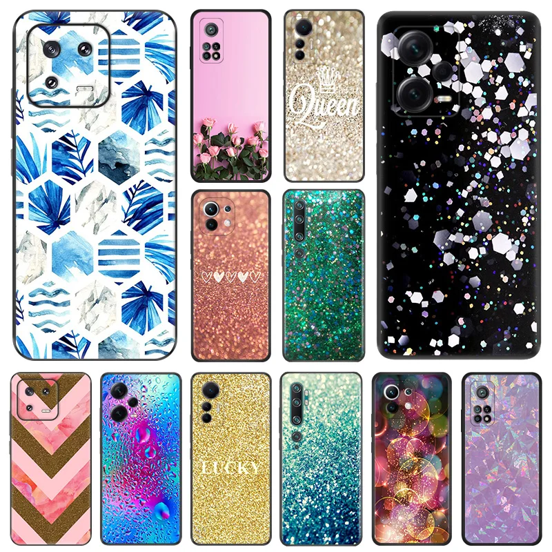 Aqua Silver Pink Green Queen Custodie Morbide Per Xiami 12X 12T 13 Cc9 12 Lite Redmi Note12 Pro A1 A2 12C 12S Cover Nera Opaca