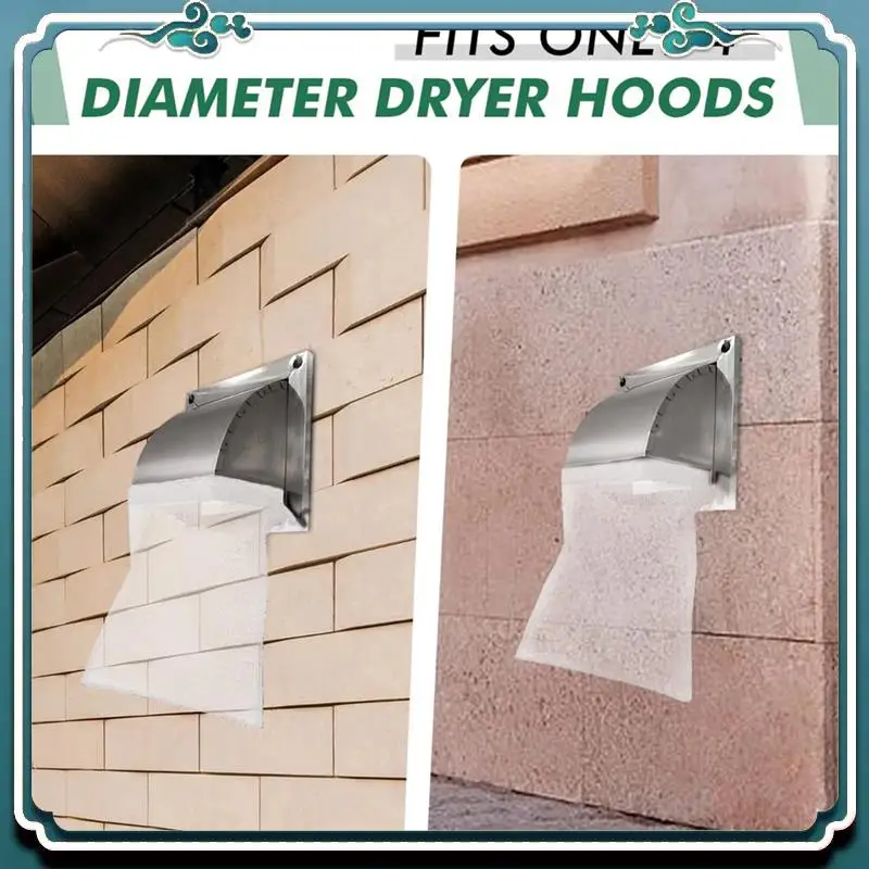 4Pack Dryer Vent Lint Bags Dryer Lint Catcher For Outdoor Vents Capturing And Dust White