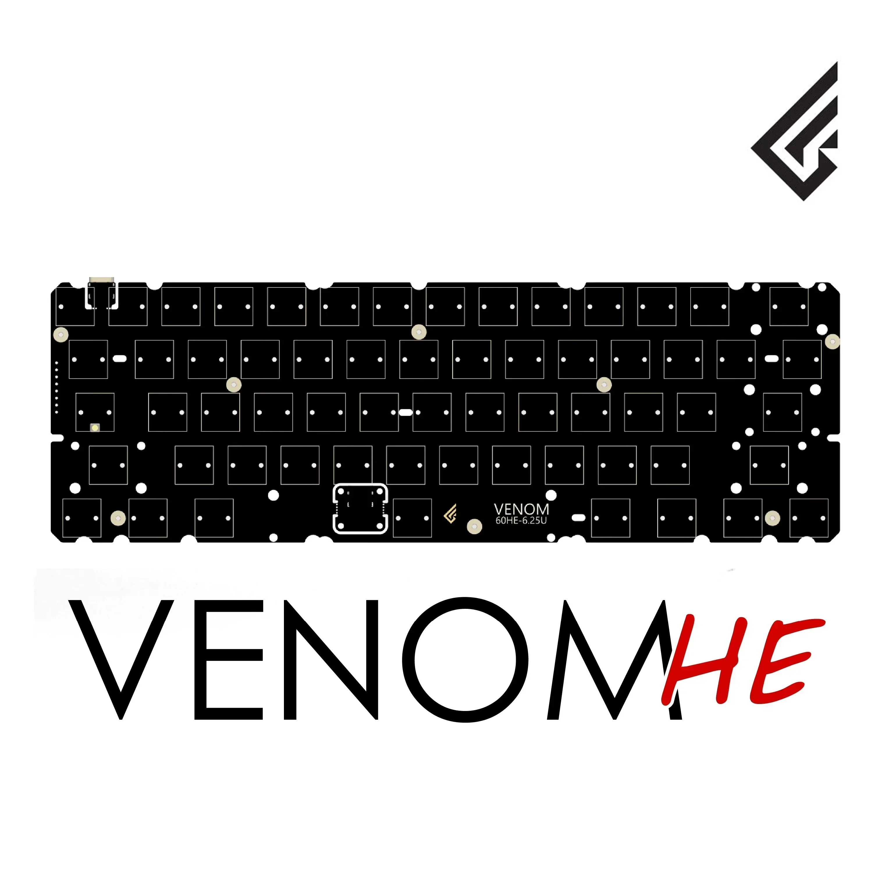 Geonworks Venom 60 HE Magnetic Switch Keyboard PCB 6.25U/7U