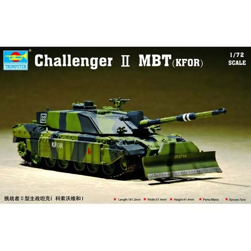 

Trumpeter 07216 1/72 Challenger II MBT (KFOR)- Scale Model Kit