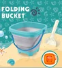 Collapsible Beach Sand Toys for Kids Travel Beach Toys for Kids with Foldable Sand Bucket Beach Shovel Toys Kit for Toddlers 2