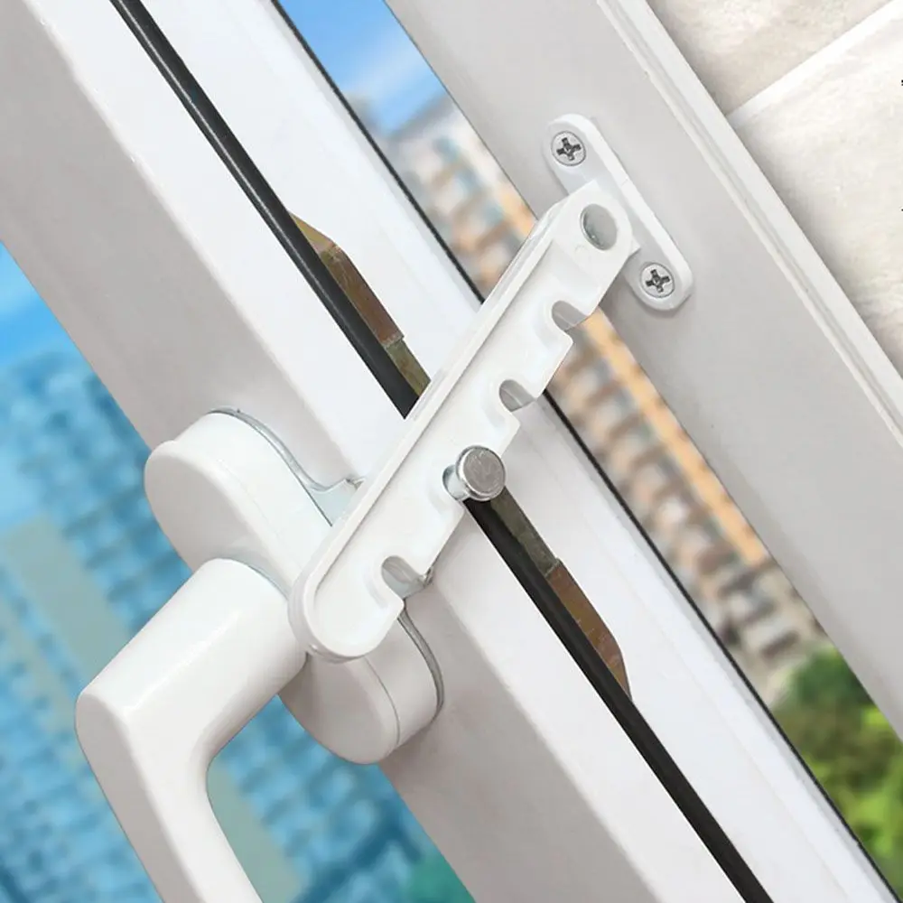 Child Safety Protection For Door Windows Adjustable Position Stopper Casement Wind Brace Window