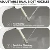 with Non-Electric,Elongated ADA Chair Height Toilets with Adjustable Nozzles Seat, Powerful Dual Flush&Soft Closing Seat Include 2