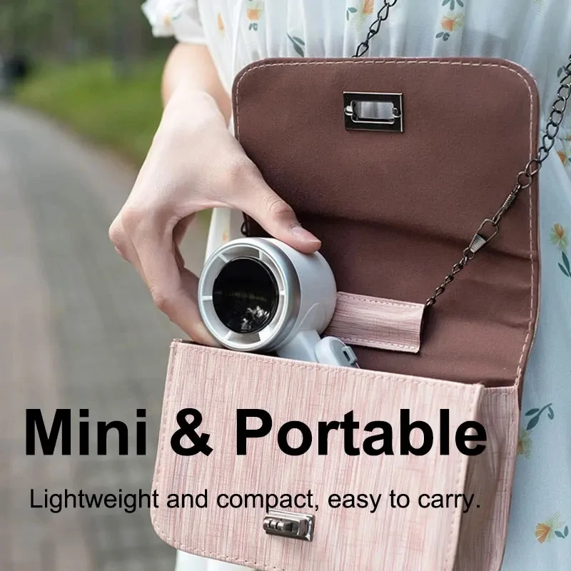 2026 Handheld Turbo Fan – Foldable Mini Personal Fan with Digital Display 6
