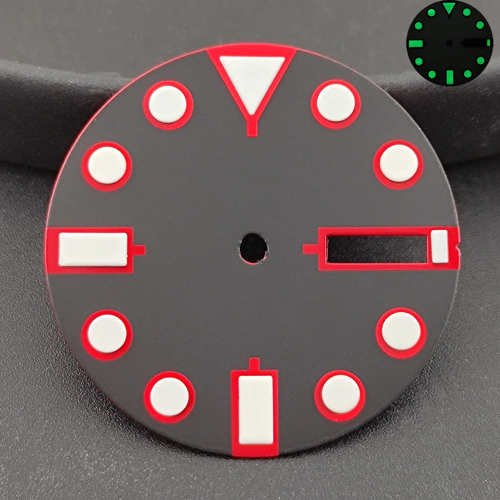 Verde Luminous Face Inserir Peças para Relógio Movimento Assista 28.5 mm Dial Nh35 Nh36 - Image 5