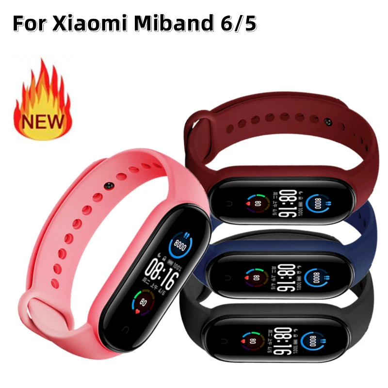 Armband Für xiaomi mi band 6 5 weichem Silikon smart uhr Zubehör Armband TPU Für mi band 6 5 handgelenk sport Strap