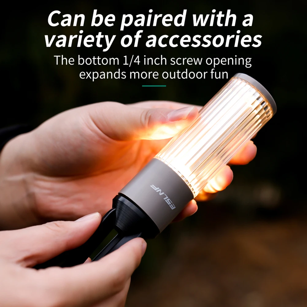 2023 Portable Camping Light LED USB Rechargeable 3 Lighting Modes Camping Lantern Outdoor Led Work Flashlight Tent Camp Supplies