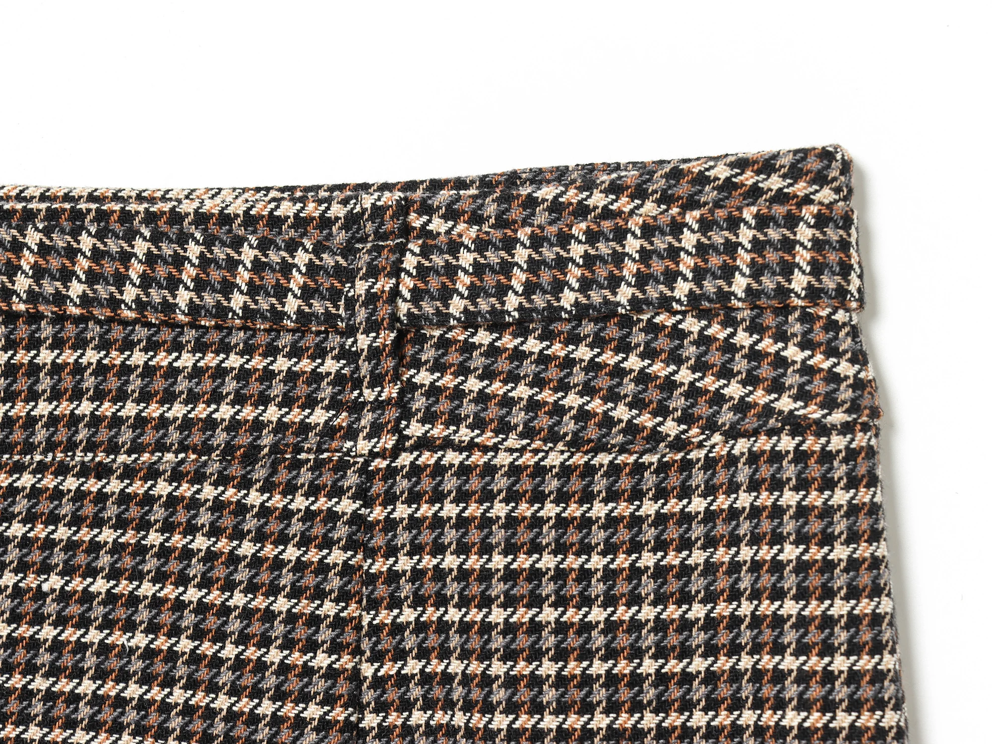 KONDALA Herbst Trendy Vintage Plaid Culottes Set Frauen Elegante Zipper Jacke, Gürtel Mini Röcke Shorts 2026 Frühling Casual Jacke Set – Detail 17