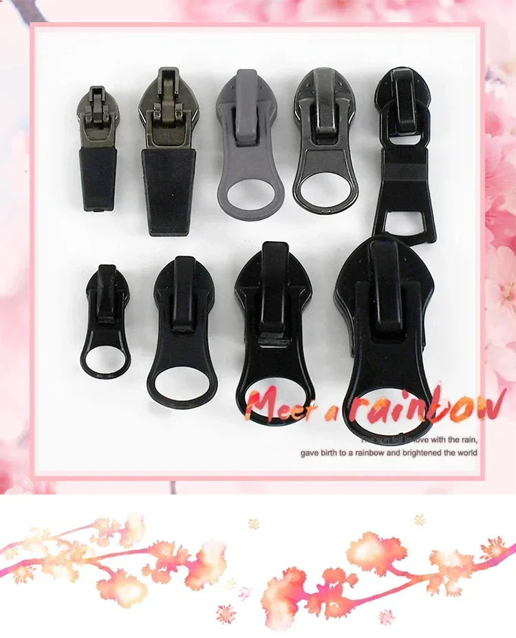 Description Picture 4 of item10Pcs Meetee 3# 5# 8#10# Reverse Zipper Sliders for Waterproof Nylon Zips Head Bags Tent Coat Invisible Zip Pull DIY Accessories