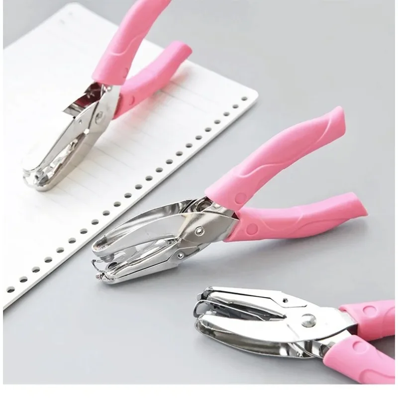 

Hand Held Paper Hole Punch DIY Loose-leaf Paper Cutter Single Hole Puncher School Office Binding Stationery