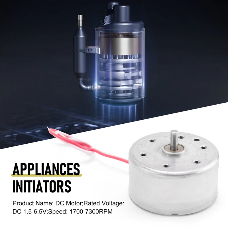 1700-7300RPM 1.5-6.5V 고토크 실린더 전기 미니 DC 모터-ABFB