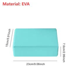 Cork Yoga Block - Premium Foam Brick for Exercise, Stretching, and Body Shaping (EVA Aqua Blue 120G)