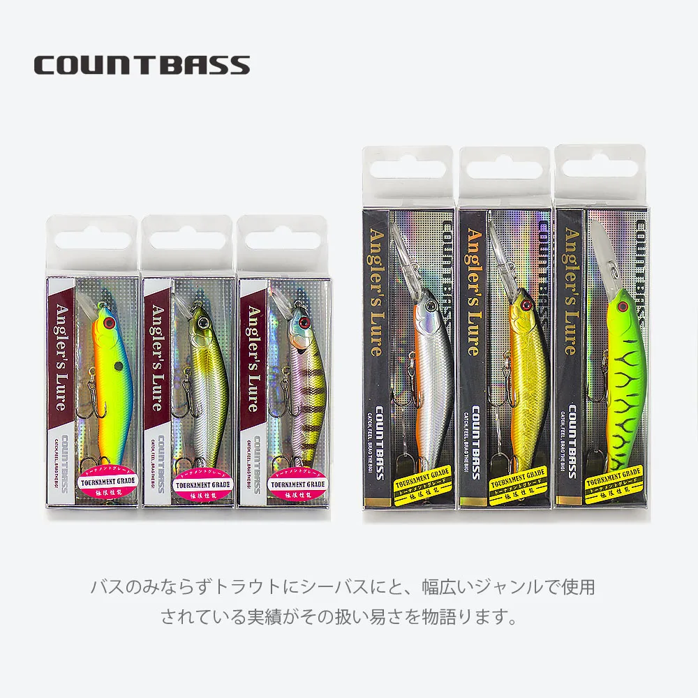 COUNTBASS 80 mm 3-5/32 Zoll, 90 mm, 3–35/64 Zoll Minnow Hard Baits Angelköder, Wobbler, Jerk Your Baits, Wobbler, Köder – Detail 17