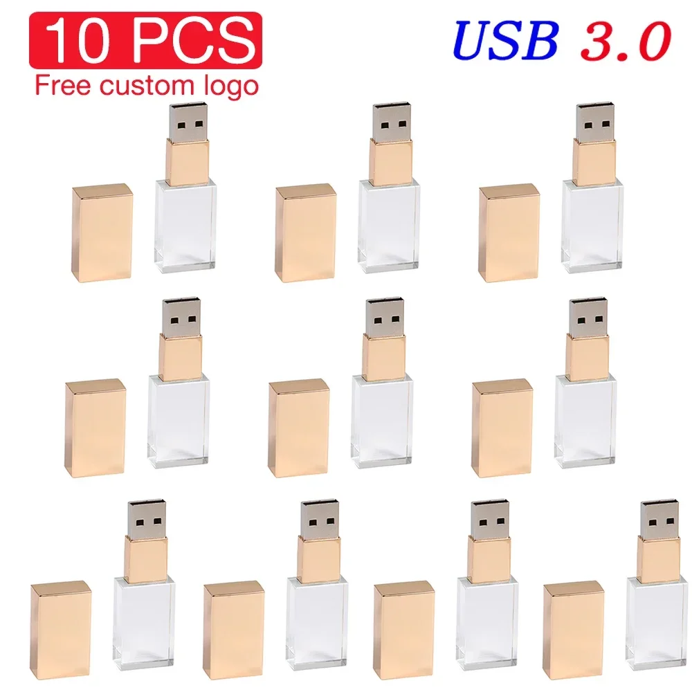 Chiavetta USB 3.0 A Forma Di Cuore Con Cristallo - 64GB? (verifica) Metallo Oro, Portachiavi