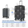 Cool Skull Doodle Suitcase Cover Vintage Cruise Trip Protector Vacation Fun Luggage Case 6