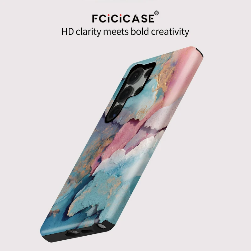 Luxury Acrylic TPU+PC Shockproof Marble Phone Cover
