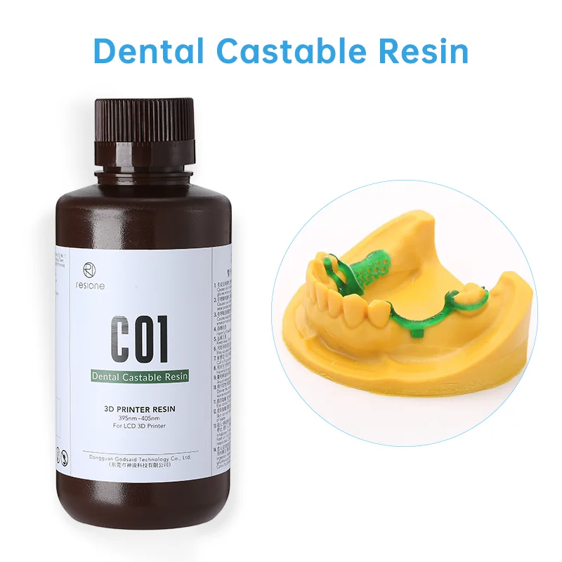 Resione C01 Stampante 3D Dentale Resina Resina Colata Dentale Liquida Per Stampante Elegoo Anycubic 405Nm Resina Uv Stampa 3D