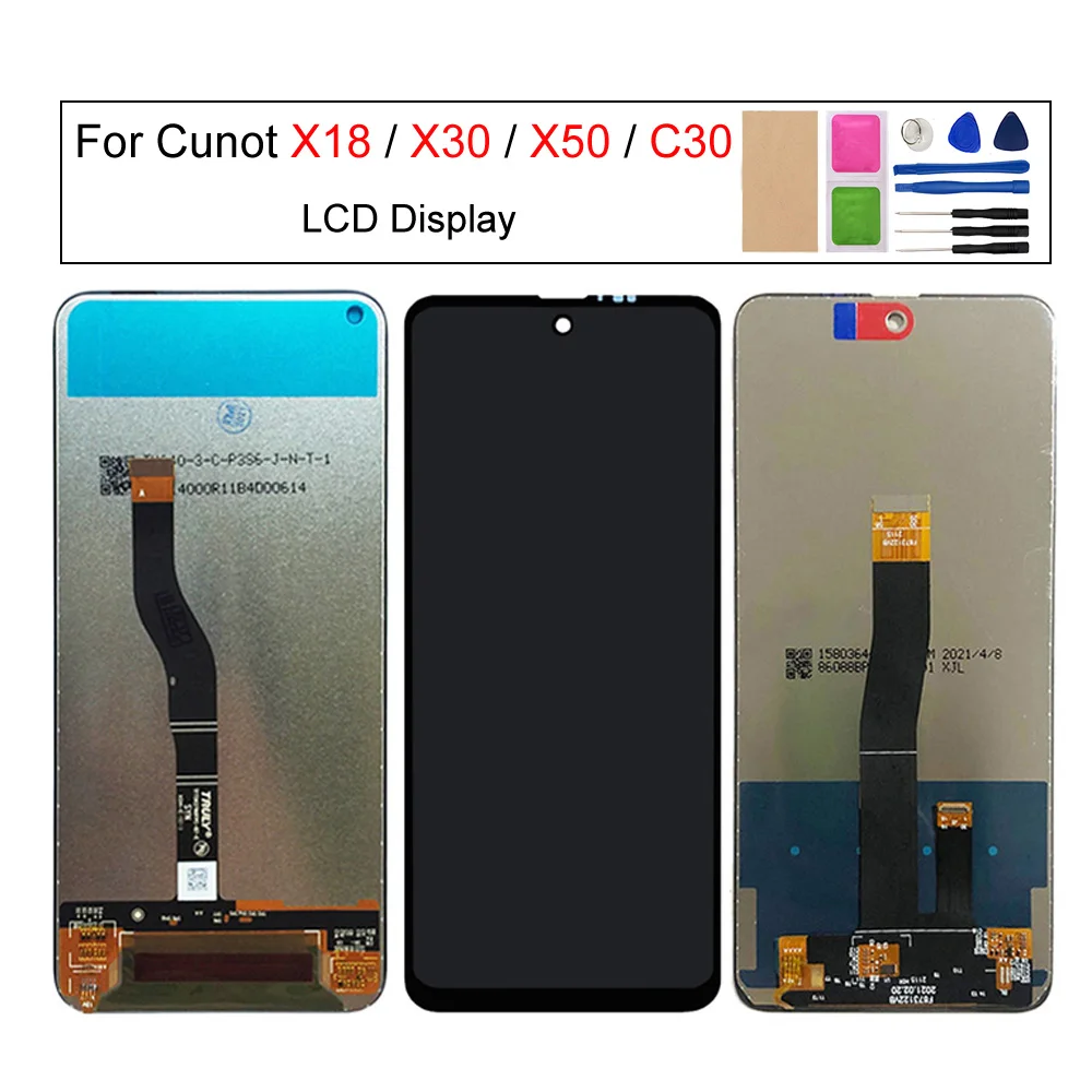 

LCD Display Touch Screen Digitizer Assembly, for Cubot X50, X30, C30, X18,Phone LCD Screen Repair Parts,