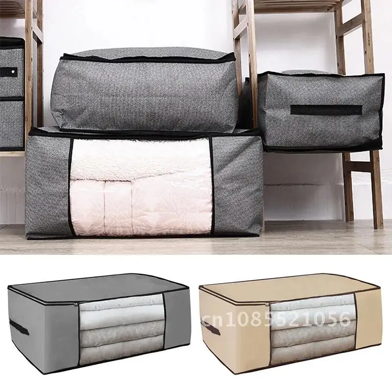 

Clothes Blanket Folding Storage Bag Non Woven Fabric Bags Pillow Quilt Blanket Organizer Big Capacity Wardrobe Storage Case