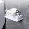1pc swan-designed wall shelf, a versatile storage rack suitable for bathrooms, kitchens, and offices. 5