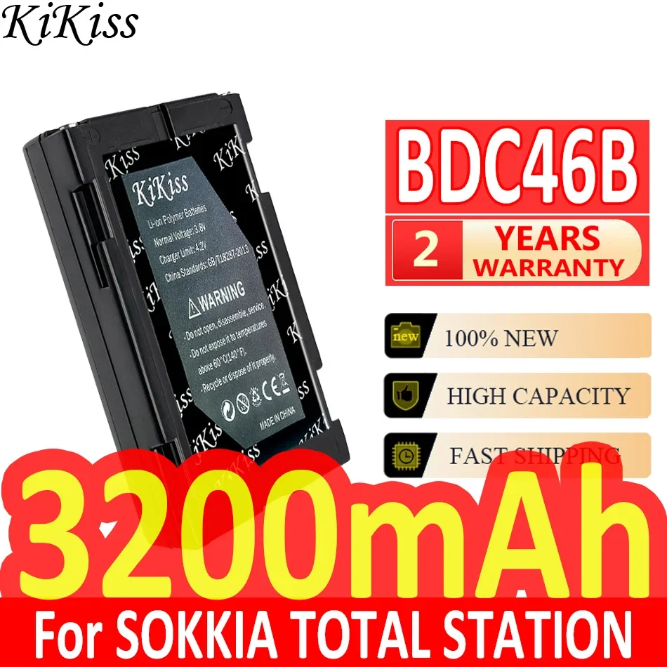 

3200mAh KiKiss Powerful Battery BDC46B For SOKKIA TOTAL STATION SET230R SET300 SET330 SET530 SET630 Digital Batteries