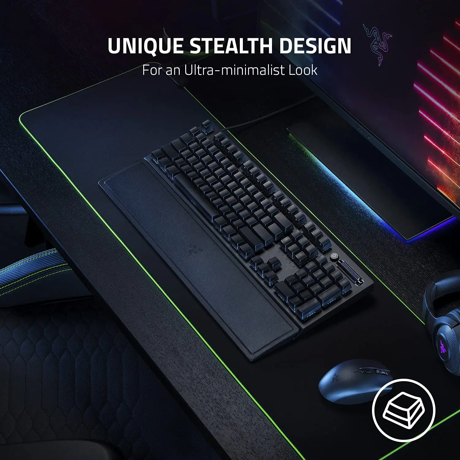 Razer Phantom Keycap Conjunto de Atualização Design Exclusivo do Pudim Stealth Lados Translúcidos Lendas Inferior Compatível Universal - Imagem 3
