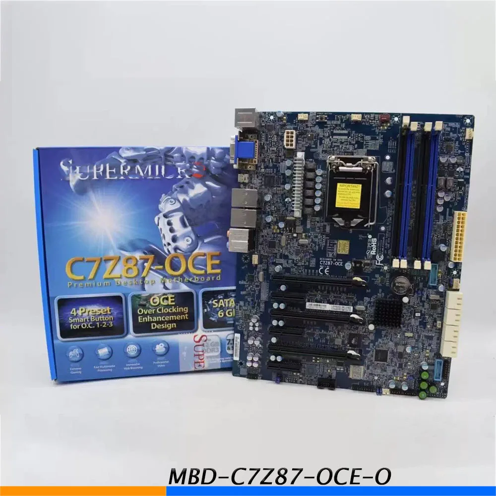 MBD C7Z87 OCE Server Motherboard For SuperMicro Z87 1150 PCIE SATA IPMI High Quality