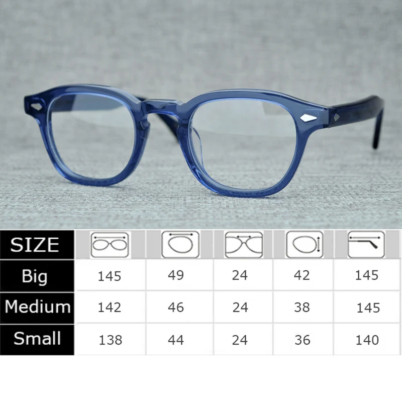 Glasses Frame Men Women Johnny Depp Lemtosh Vintage Computer Acetate Glasses Frame Men's Transparent Lenses eyeglasses frames eyeglass frames