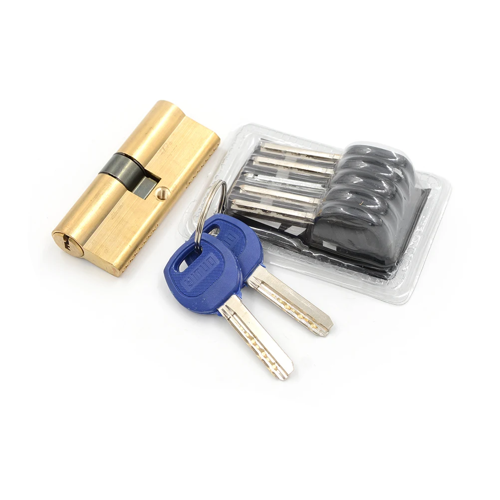 1Set 75MM Brass Key Cylinder Door Lock Barrel High Security