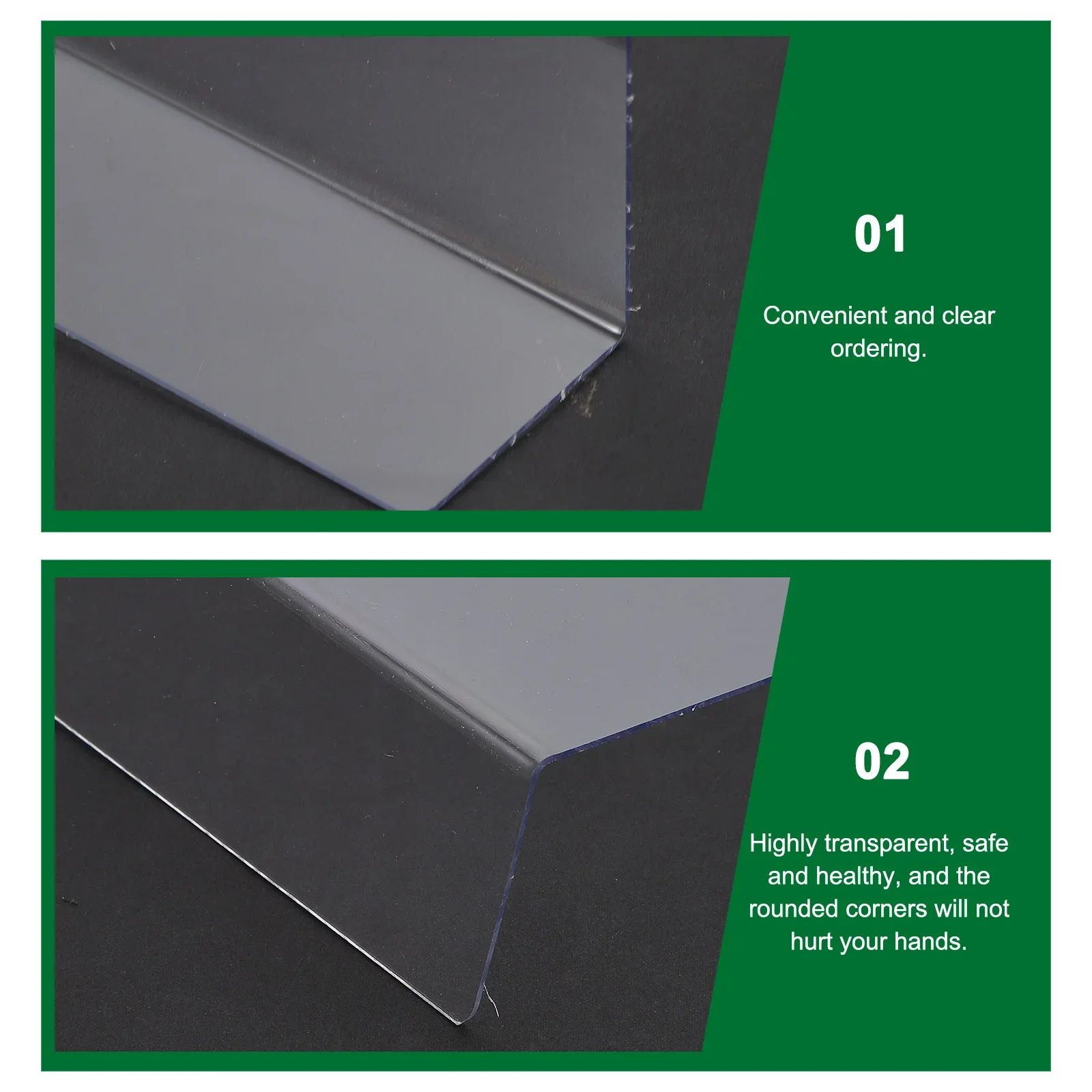 Shelf Divider Dividers Separator Clear Closet Side Goods Commodity Separators Clapboard Store T Acrylic Pvc Classification Rack 4