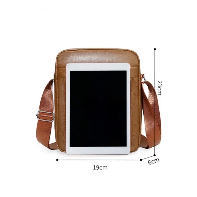 Men Genuine Leather Crossbody Shoulder Bag 