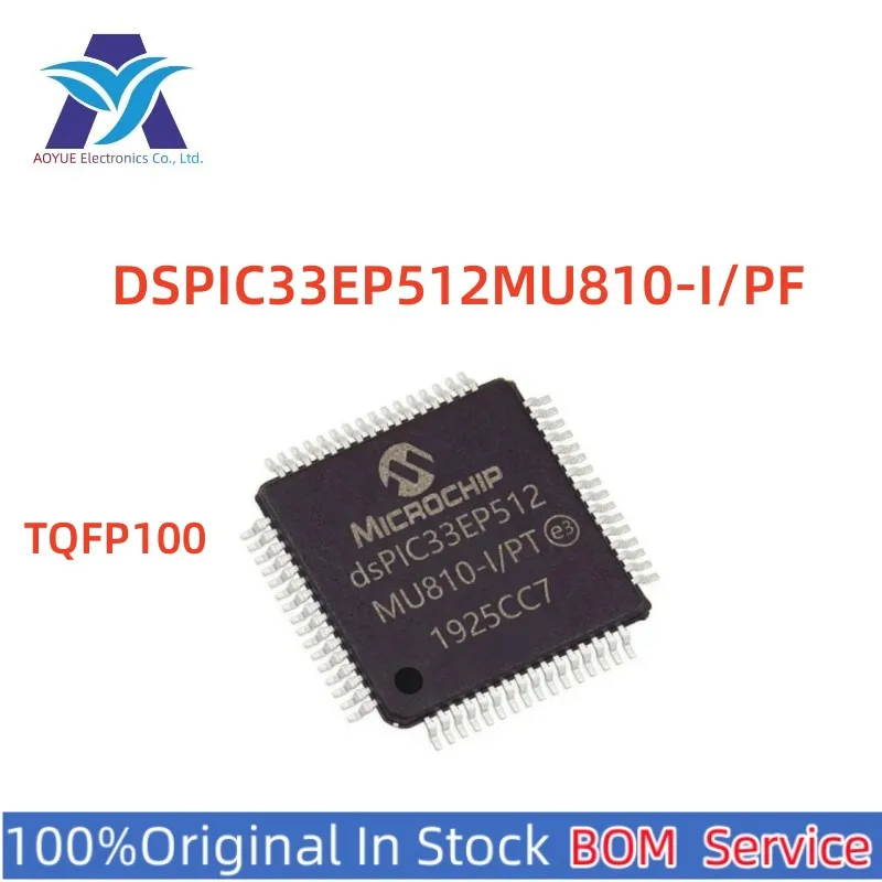 

100%Original New IC Microcontroller DSPIC33EP512MU810-I/PF Chip MCU Integrated Circuit One Stop BOM Service