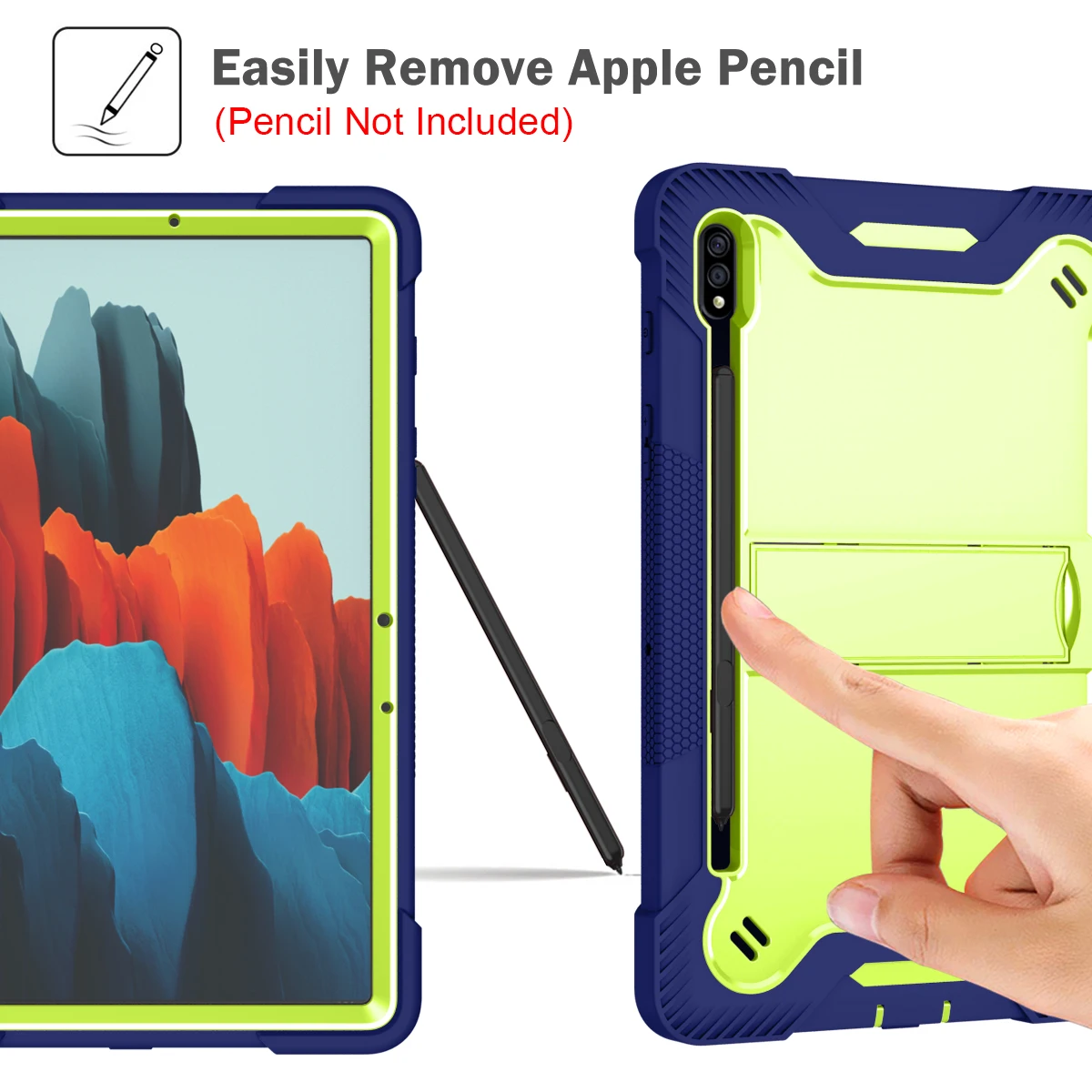 Armor Case For Samsung A 10.1 A8 10.5 Galaxy Tab S7 S8 plus 12.4 11 s6 Heavy Duty Silicone Stand Shock Proof_voghion.com