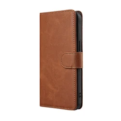Vintage New PU Leather Phone Case with Magnetic Buckle Cover for OPPO A6 Pro (Brown)