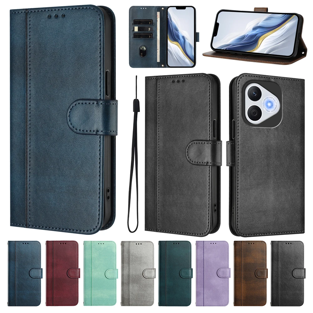 Elegant Retro Leather Phone Wallet Case - High-Quality Vintage Design Cover