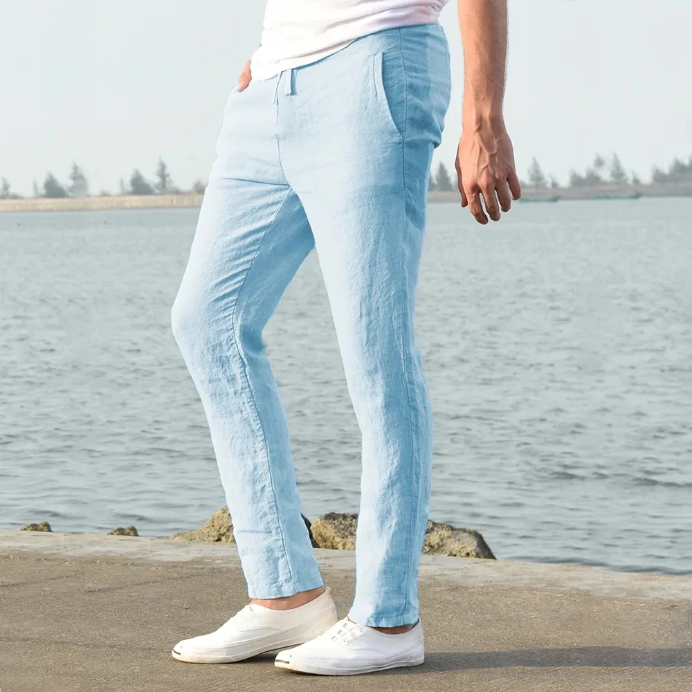 Buy Pale Blue Popcorn Textured Straight Fit Pant - Tistabene