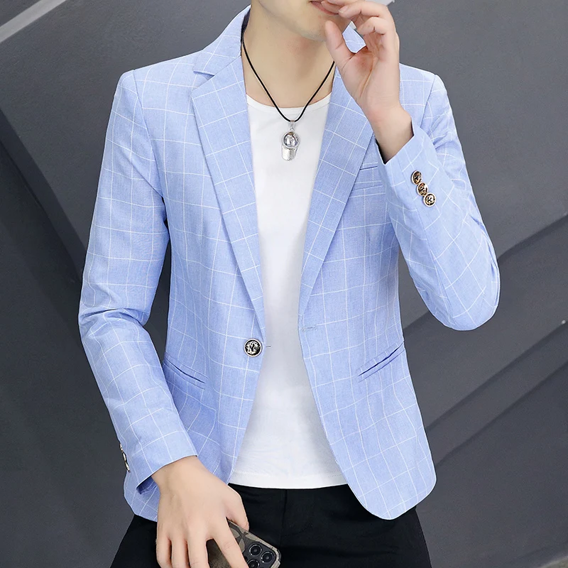 Spring and autumn small suits thin casual suits men's clothes handsome young men's single blazers 6116