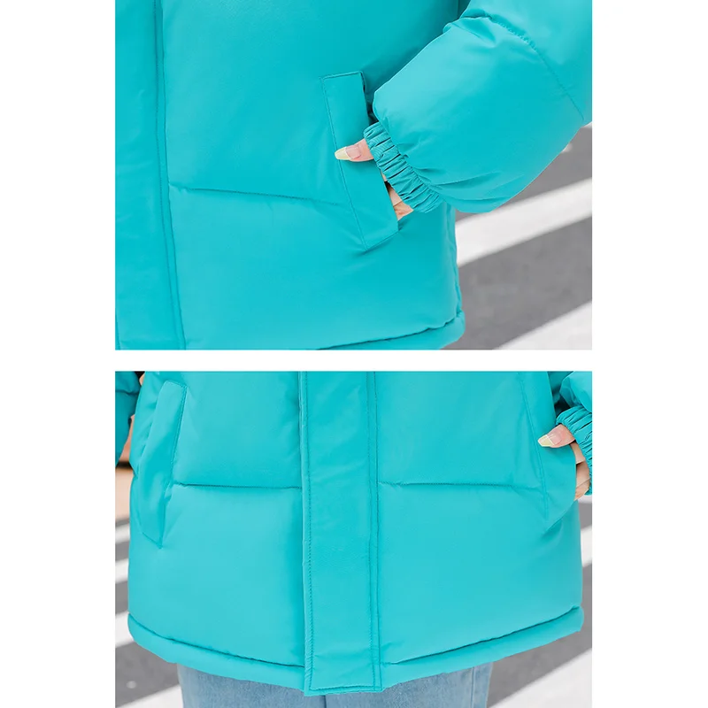 Down Cotton-Padded Jacket Jacket Women Overcoat 2023 Winter Thick Short Bread Clothing Female Coat Korean Loose Warm Parker Coat